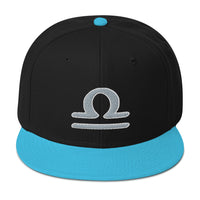 Zodiac Sign Libra Embroidered Flat Bill Cap embroidered snapback hat, product image 13