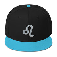 Zodiac Sign Leo Embroidered Flat Bill Cap embroidered snapback hat, product image 12
