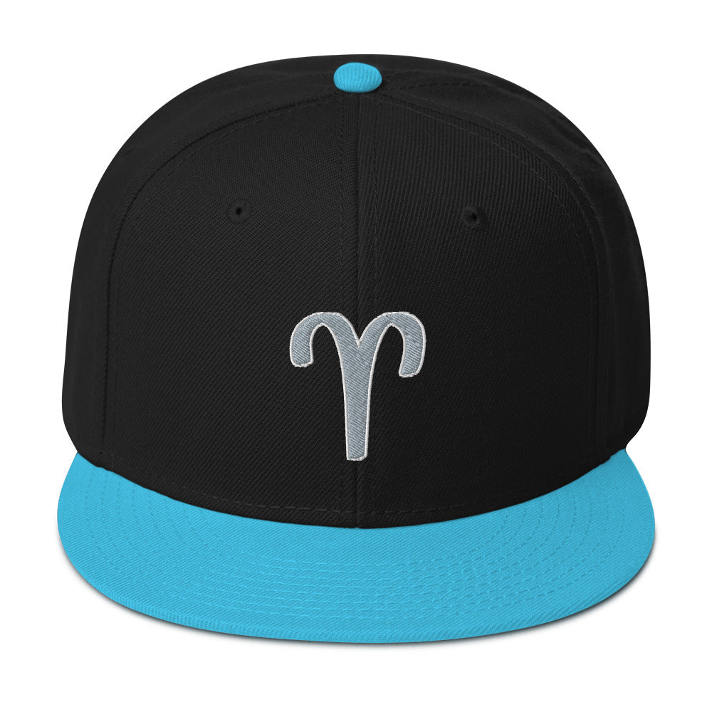 Zodiac Sign Aries Embroidered Flat Bill Cap Snapback Hat Astrology Horoscope