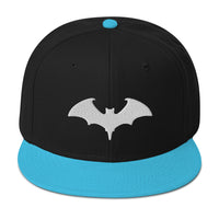 Vampire Bat Goth Style Halloween Embroidered Flat Bill Cap embroidered snapback hat, product image 14