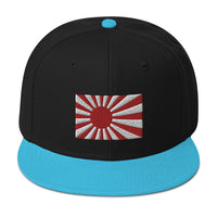 The National Flag of Japan Embroidered Flat Bill Cap embroidered snapback hat, product image 14