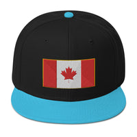 The National Flag of Canada Embroidered Flat Bill Cap embroidered snapback hat, product image 14