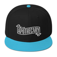 The Apothecary Embroidered Flat Bill Cap embroidered snapback hat, product image 13