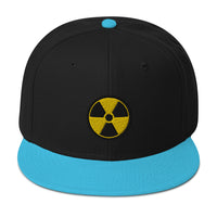 Radioactive Sign Embroidered Doomsday Prepper Flat Bill Cap embroidered snapback hat, product image 14