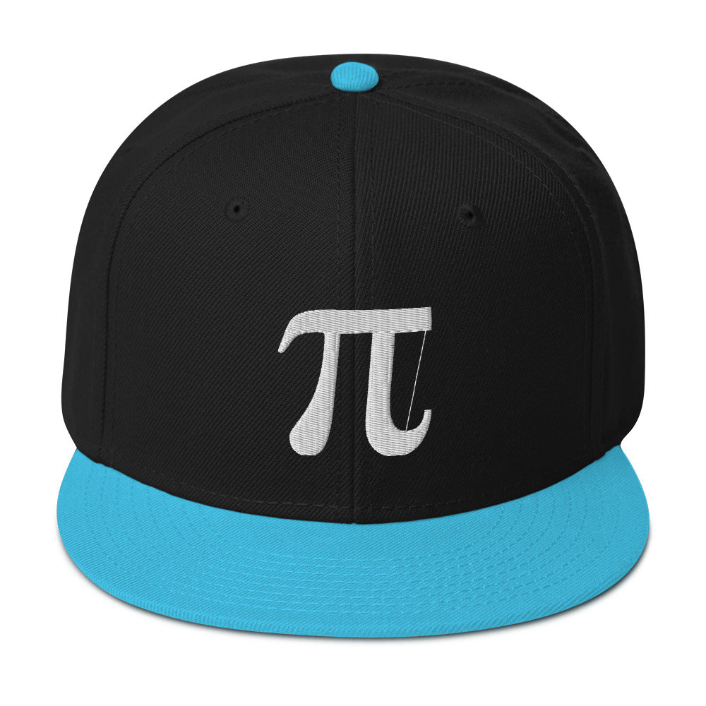 Pi Symbol π Embroidered Mathematical Equation Flat Bill Cap Snapback Hat