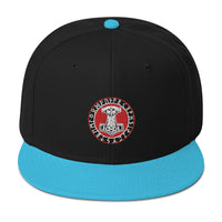 Odin Hammer Viking Runes Embroidered Flat Bill Cap embroidered snapback hat, product image 13