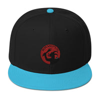 Horned Krampus Merry Christmas Embroidered Flat Bill Cap embroidered snapback hat, product image 13