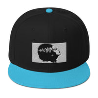 Halloween Monster Bride of Frankenstein Embroidered Flat Bill Cap embroidered snapback hat, product image 14