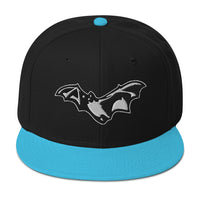 Flying Vampire Bat Goth Fashion Embroidered Flat Bill Cap embroidered snapback hat, product image 13