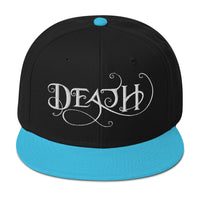 Whimsical Death – This is the End Embroidered Flat Bill Cap embroidered snapback hat, product image 13