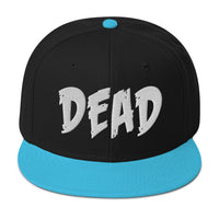 White DEAD Emotional Depression Embroidered Flat Bill Cap embroidered snapback hat, product image 14