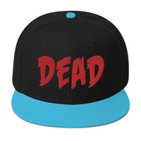 Red DEAD Emotional Depression Embroidered Flat Bill Cap embroidered snapback hat, product image 13