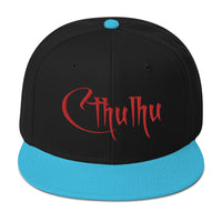 Red Call of Cthulhu The Great Old Ones Embroidered Flat Bill Cap embroidered snapback hat, product image 13