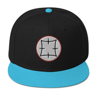 Ancient Japanese Symbol Embroidered Samurai Flat Bill Cap embroidered snapback hat, product image 13
