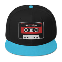 80's Style Retro Cassette Mix Tape Embroidered Flat Bill Cap embroidered snapback hat, product image 13