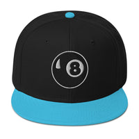8 Ball Pool Billiards Embroidered Flat Bill Cap embroidered snapback hat, product image 14