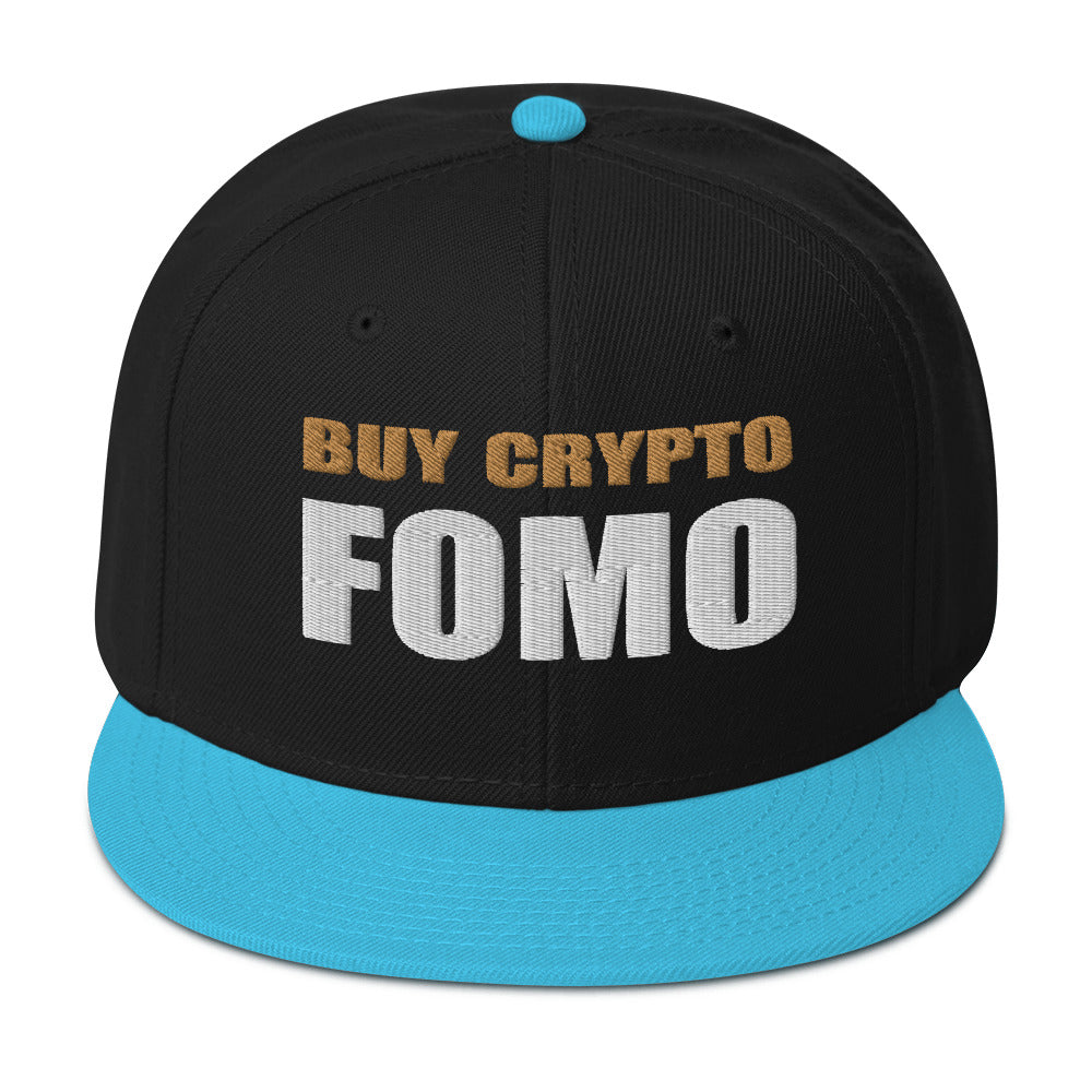 Buy Crypto Now and FOMO In Bitcoin Ethereum Flat Bill Cap Snapback Hat