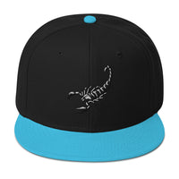 Scorpion Deadly Sting Flat Bill Cap embroidered snapback hat, product image 8