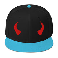 Red Devil Horns embroidered snapback hat, product image 7