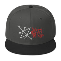 Sigil of Azazel Demon Occult Symbol Embroidered Flat Bill Cap embroidered snapback hat, product image 25