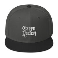 Carpe Noctem Seize The Night Vampire Embroidered Flat Bill Cap embroidered snapback hat, product image 25
