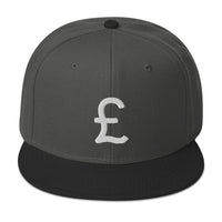 The British Pound Sterling Symbol Money Currency Embroidered Flat Bill Cap embroidered snapback hat, product image 25