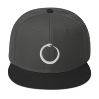 Ouroboros Snake Eating Tail Alchemy Symbol Embroidered Flat Bill Cap embroidered snapback hat, product image 25