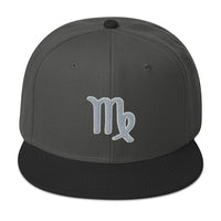Zodiac Sign Virgo Embroidered Flat Bill Cap embroidered snapback hat, product image 25