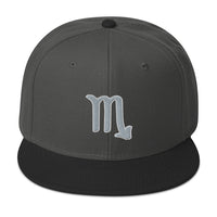 Zodiac Sign Scorpio Embroidered Flat Bill Cap embroidered snapback hat, product image 25