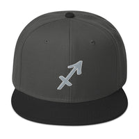 Zodiac Sign Sagittarius Embroidered Flat Bill Cap embroidered snapback hat, product image 25