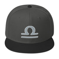 Zodiac Sign Libra Embroidered Flat Bill Cap embroidered snapback hat, product image 25