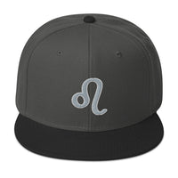 Zodiac Sign Leo Embroidered Flat Bill Cap embroidered snapback hat, product image 24