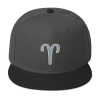 Zodiac Sign Aries Embroidered Flat Bill Cap embroidered snapback hat, product image 25