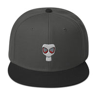 WWII Era Bio Hazard Gas Mask Embroidered Flat Bill Cap embroidered snapback hat, product image 25