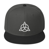 Viking Symbol Triquetra Knot Embroidered Flat Bill Cap embroidered snapback hat, product image 25
