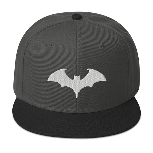 Vampire Bat Goth Style Halloween Embroidered Flat Bill Cap embroidered snapback hat, product image 1