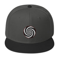 Twilight Zone Hypnotic Hypnosis Spiral Illusion Embroidered Flat Bill Cap embroidered snapback hat, product image 26