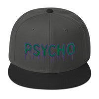 Psychobilly Horror Psycho Embroidered Flat Bill Cap embroidered snapback hat, product image 25