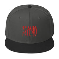 Psycho Horror Red Blood Drip Embroidered Flat Bill Cap embroidered snapback hat, product image 25