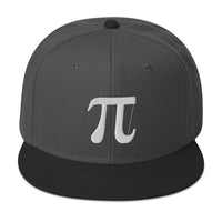 Pi Symbol π Embroidered Mathematical Equation Flat Bill Cap embroidered snapback hat, product image 25