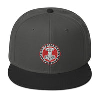 Odin Hammer Viking Runes Embroidered Flat Bill Cap embroidered snapback hat, product image 25