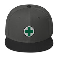 Medical Marijuana Symbol Embroidered Flat Bill Cap embroidered snapback hat, product image 26