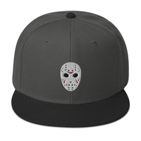 Horror Hockey Mask Embroidered Flat Bill Cap embroidered snapback hat, product image 25