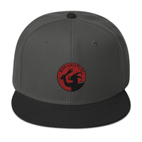 Horned Krampus Merry Christmas Embroidered Flat Bill Cap embroidered snapback hat, product image 25
