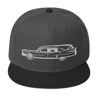Hearse Funeral Car Embroidered Casket Coat Flat Bill Cap embroidered snapback hat, product image 25