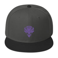 Purple Haunted Mansion Demon Wallpaper Embroidered Flat Bill Cap embroidered snapback hat, product image 25
