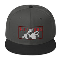 Gruss Vom Krampus Embroidered Flat Bill Cap embroidered snapback hat, product image 25