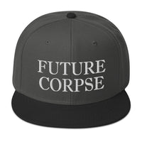 Future Corpse Goth Fashion Embroidered Flat Bill Cap embroidered snapback hat, product image 1