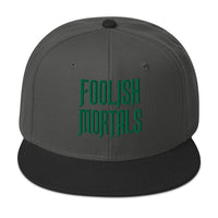 Green Foolish Mortals Haunted Mansion Embroidered Flat Bill Cap embroidered snapback hat, product image 26