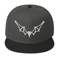 Flying Vampire Frame Bat Embroidered Flat Bill Cap embroidered snapback hat, product image 25